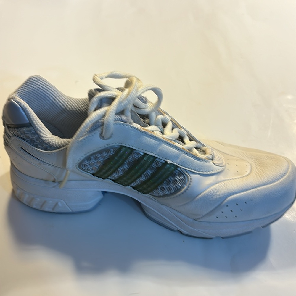 Adidas Climacool athletic shoes white with grey, blue and green size 6 - Picture 6 of 11